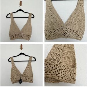Crochet bralette crop top Size: XL